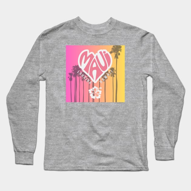 Lahaina, Maui Pastel Love Long Sleeve T-Shirt by JAHudson